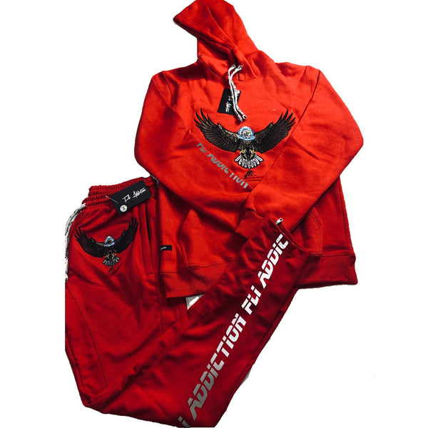 RED FLI IS FLY HOODIE SET